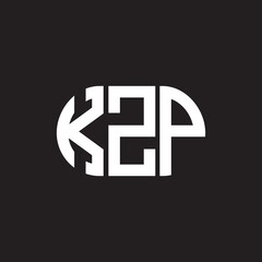 Fototapeta premium KZP letter logo design on black background. KZP creative initials letter logo concept. KZP letter design.