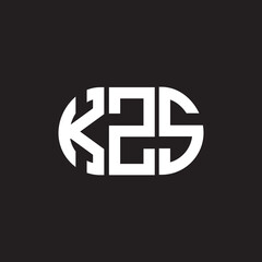 KZS letter logo design on black background. KZS creative initials letter logo concept. KZS letter design.
