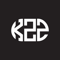 KZZ letter logo design on black background. KZZ creative initials letter logo concept. KZZ letter design.