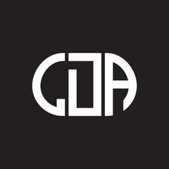 LDA letter logo design on black background. LDA creative initials letter logo concept. LDA letter design.