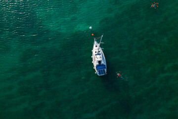 yacht on the water, sea, boat