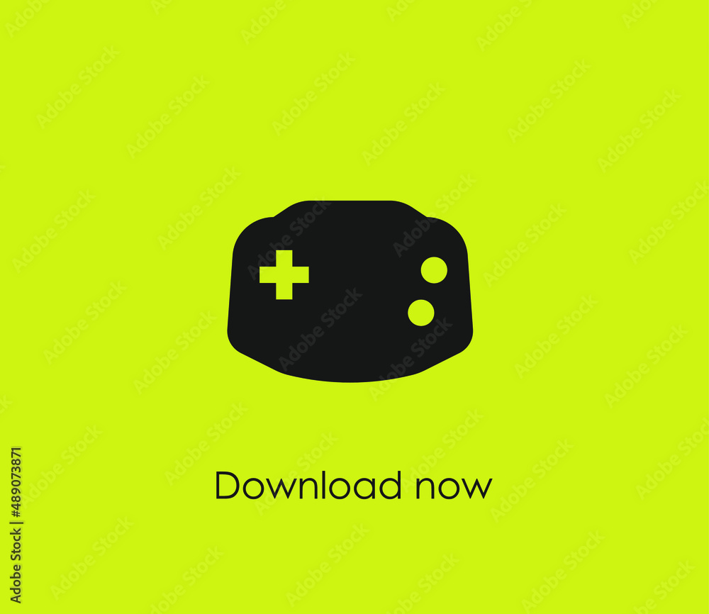 Poster game console vector icon. editable stroke. symbol in line art style for design, presentation, websit