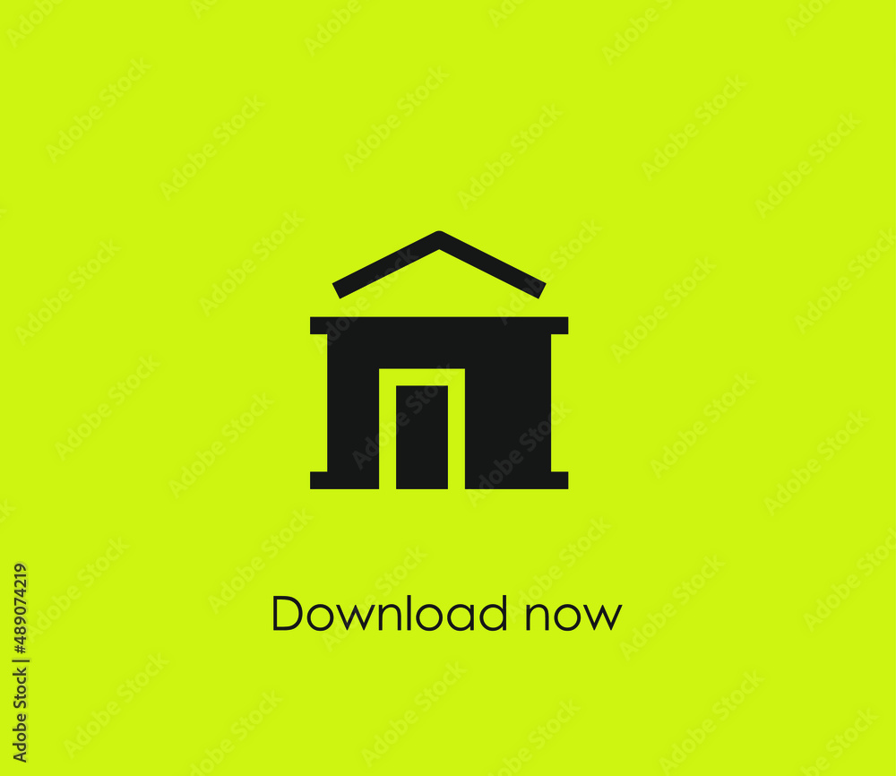 Poster house vector icon. editable stroke. symbol in line art style for design, presentation, website or ap
