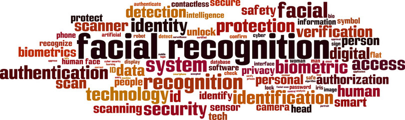 facial recognition word cloud