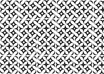 seamless pattern in black color, black shape pattern design on white background