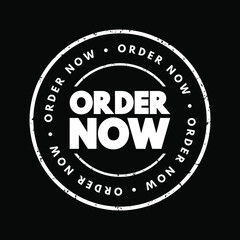 Order Now text stamp, concept background