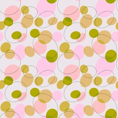 Seamless polka dots pattern for fabrics and textiles and packaging and gifts and cards and linens