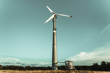 wind turbine in the wind