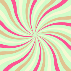 Retro colorful pastel sunshine background vector. Abstract sunburst wallpaper for business website. banner social media advertising. Sweet candy