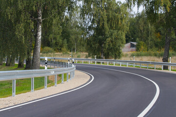 New road highway in mid construction of new route for vehicle traffic