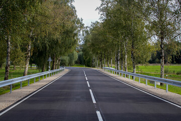 New road highway in mid construction of new route for vehicle traffic