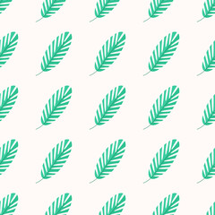 Green palm branch on a light background for web design