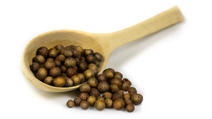 isolated image of spice round pepper on white background