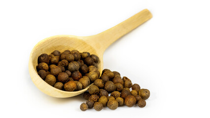 isolated image of spice round pepper on white background