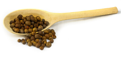 isolated image of spice round pepper on white background