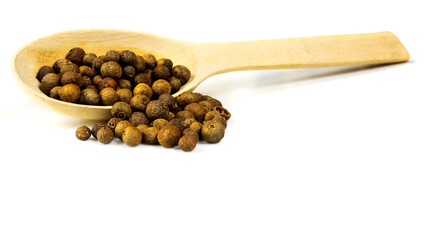 isolated image of spice round pepper on white background