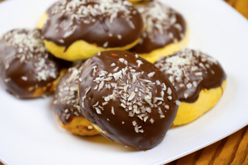  image of delicious chocolate cookie close-up