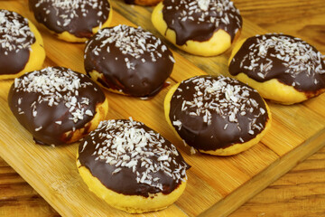  image of delicious chocolate cookie close-up