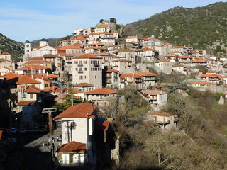 Fototapeta na wymiar View of the town of Dimitsana in Arcadia, Peloponnese, Greece