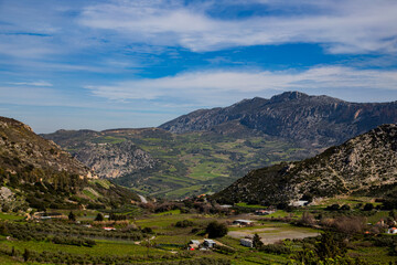 Fototapeta na wymiar View to a valey near Heraklion Crete