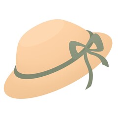 cute childish spring illustration - gardening hat