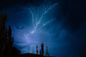 lightning in the night