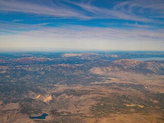 Fototapeta premium Aerial view of the Lake Tahoe area