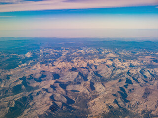Fototapeta na wymiar Aerial view of the mountain landscape