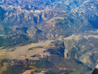 Aerial view of the mountain landscape