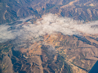 Aerial view of the mountain landscape