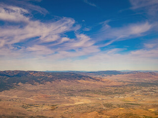 Fototapeta na wymiar Aerial view of the Reno cityscape