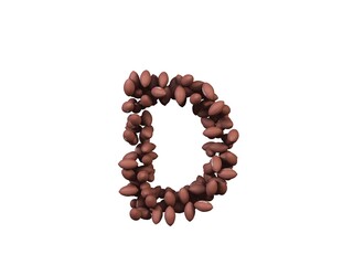 American Football Themed Font Letter D