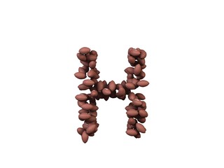 American Football Themed Font Letter H