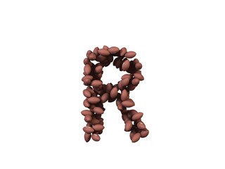 American Football Themed Font Letter R