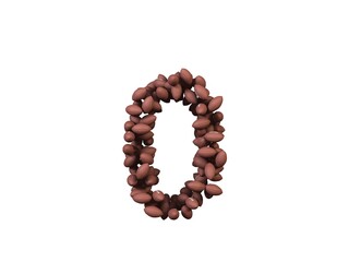 American Football Themed Font Number 0