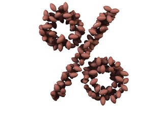 American Football Themed Font Percent Sign