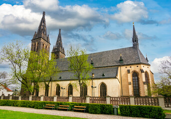 Basilica of St. Peter and St. Paul in Vysehrad (Upper Castle), Prague, Czech Republic