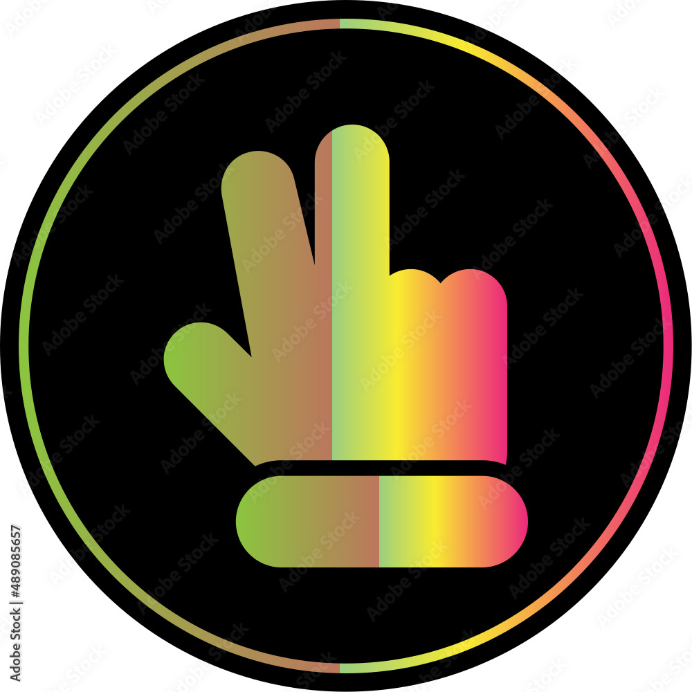 Poster hand peace icon