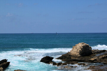 A view of the seafront at Caeserea in Israel