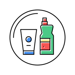 household chemicals department store color icon vector illustration