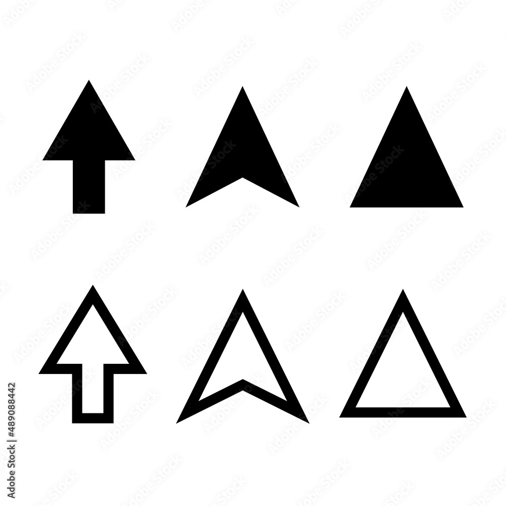 Poster a set of mouse cursor icons. computer operations. editable vectors.