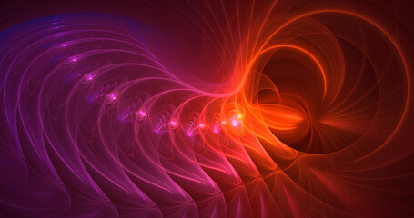 3D rendering abstract fractal light background