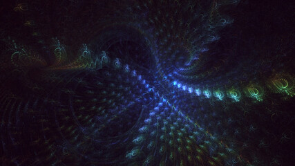 3D rendering abstract fractal light background