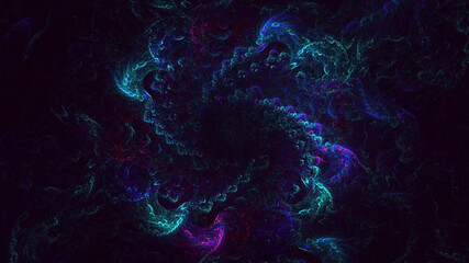 3D rendering abstract fractal light background