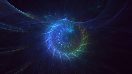 3D rendering abstract round light background