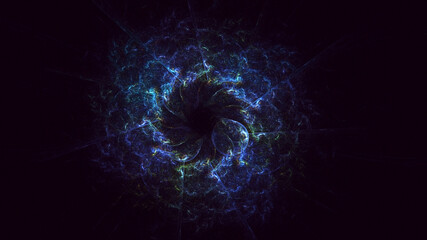 Obraz premium 3D rendering abstract round light background