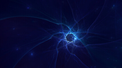 3D rendering abstract fractal light background