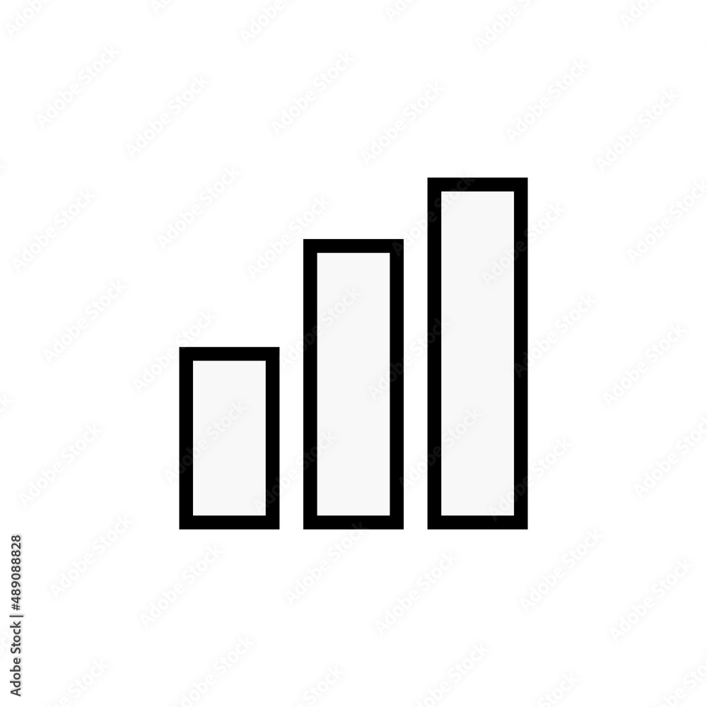 Poster a simple bar graph icon. editable vectors.