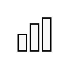 A simple bar graph icon. Editable vectors.