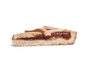 Fetta di torta crostata alla marmellata